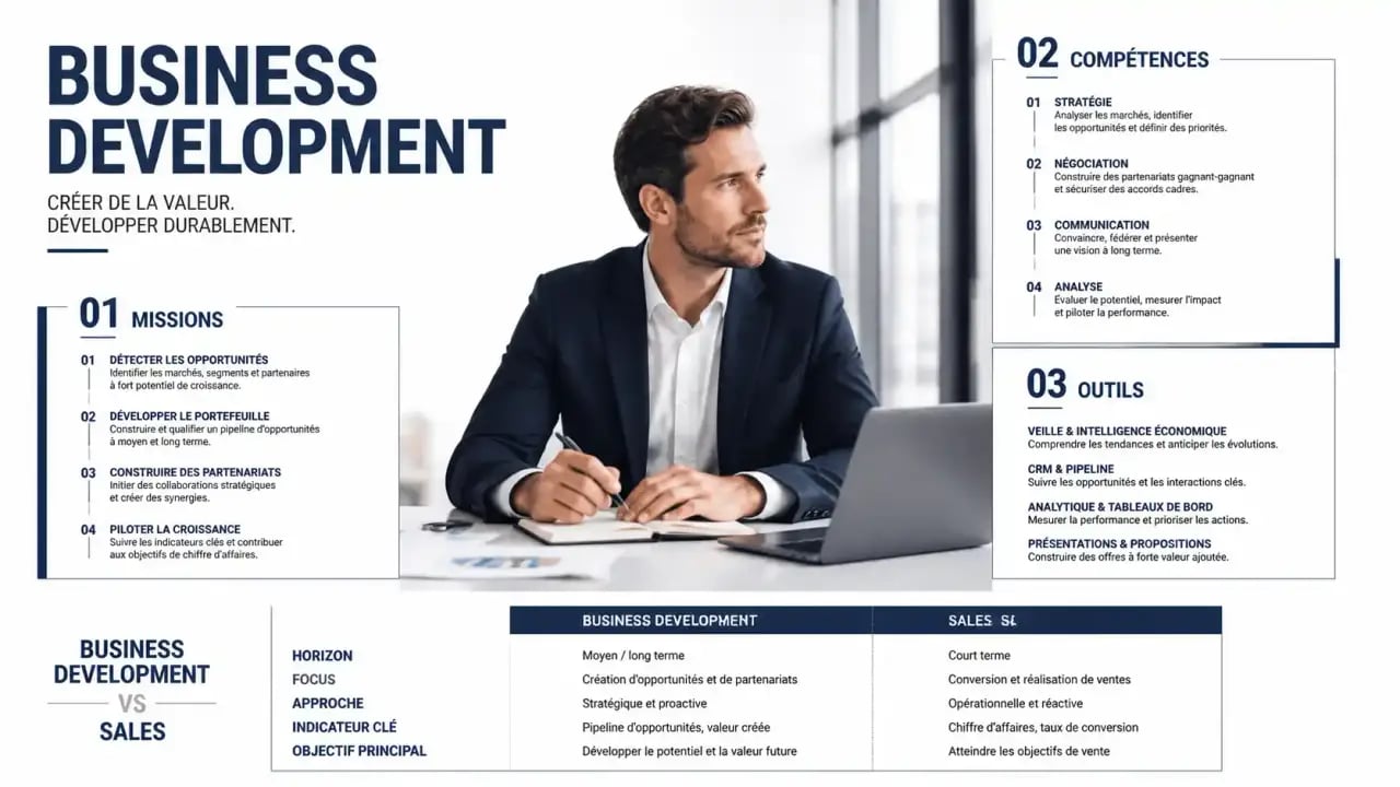Business développement : missions, compétences et outils du business developer