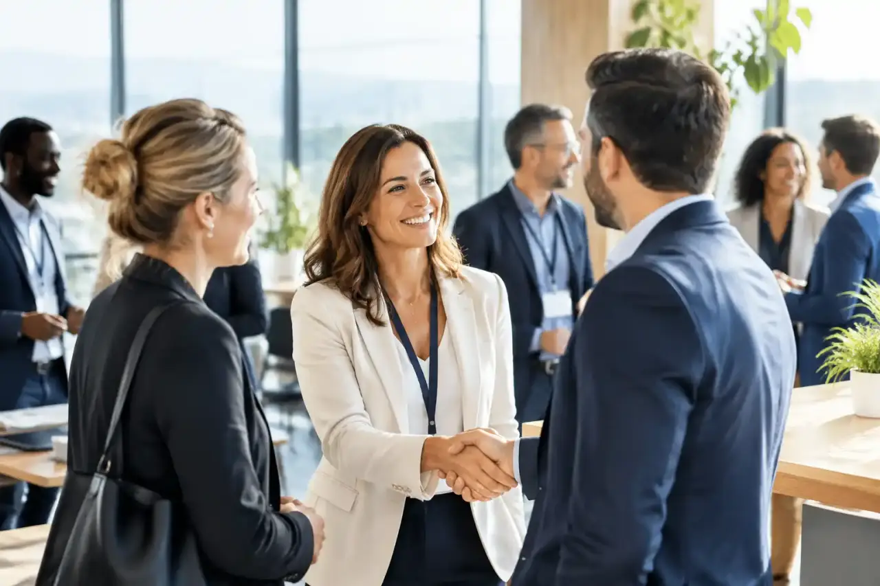Dirigeants échangeant lors d’une rencontre professionnelle 5T Network