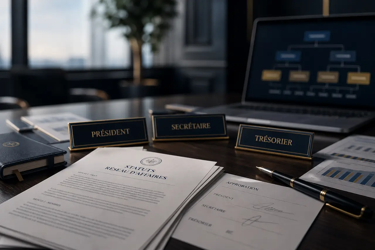 Bureau d’un club d’affaires : président, secrétaire, trésorier et limites de pouvoir