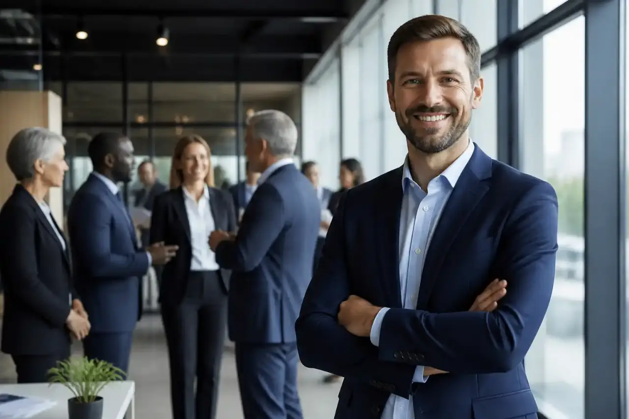 Web design moderne et interface utilisateur pour réseau d'affaires corporate